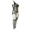 Killer Legs Plus Size Fishnet Sheer Jacquard Lace Scoop Neck Body Stockings